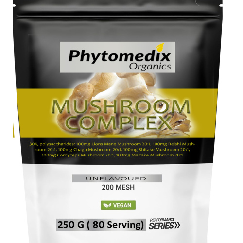 Mushroom Complex 6 Mushrooms Extract 30% polysaccharides Lions Mane, Chaga, Cordyceps, Reishi